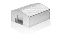 Illustration bâtiment démontable isolé