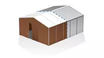 Illustration bâtiment démontable non isolé
