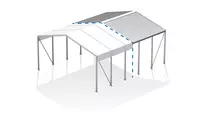 Illustration bâtiment démontable couvert